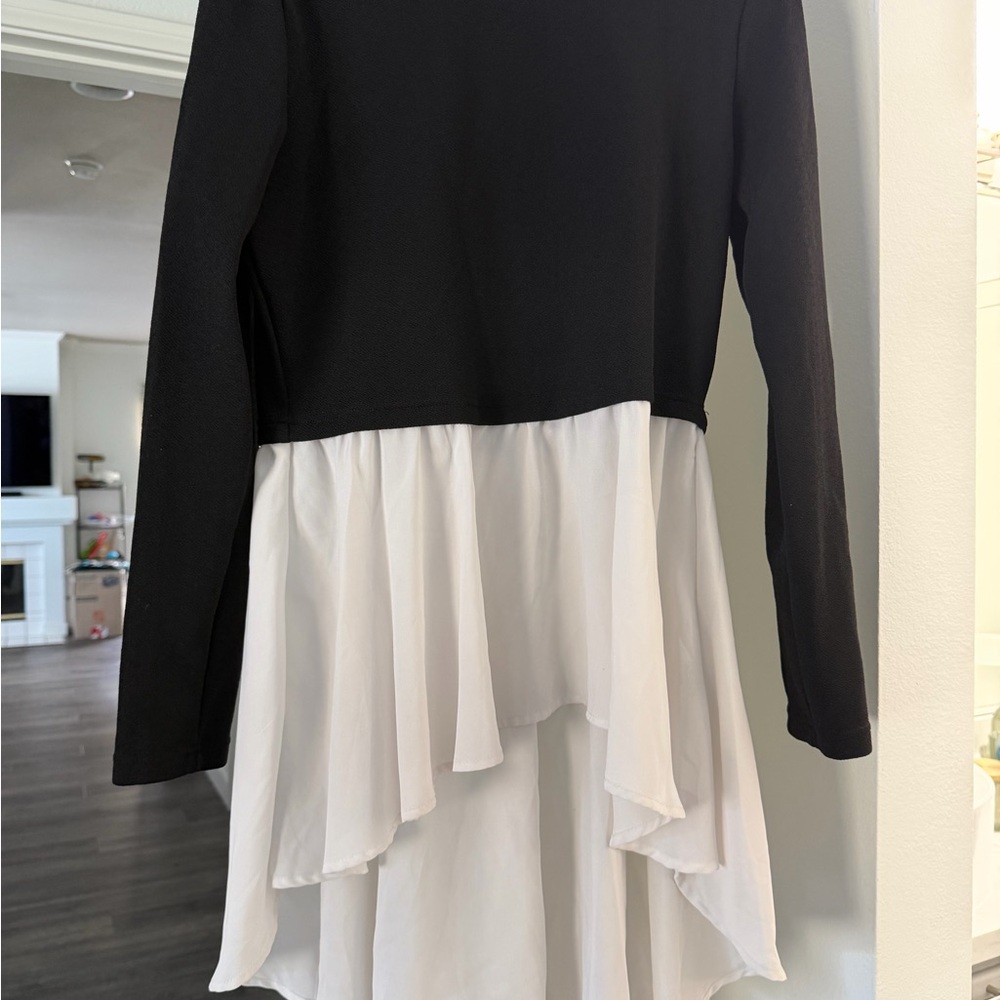 Black and White Layered Dress